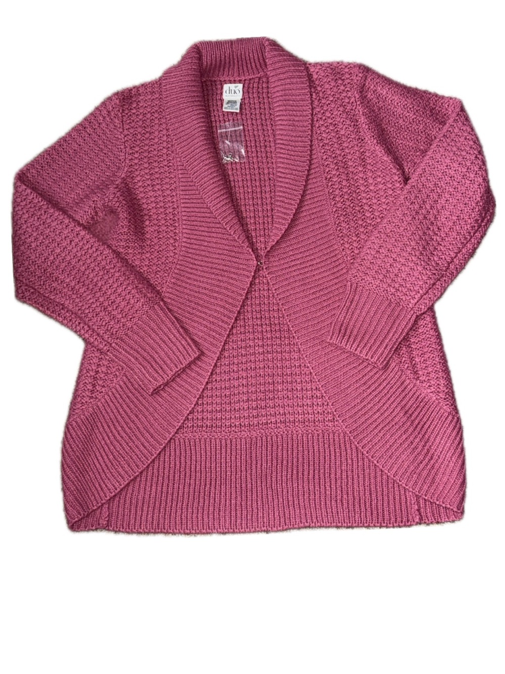 DUO Maternity *NWT* Cozy Knit Shawl Collar Cardigan Sweater Pink | M